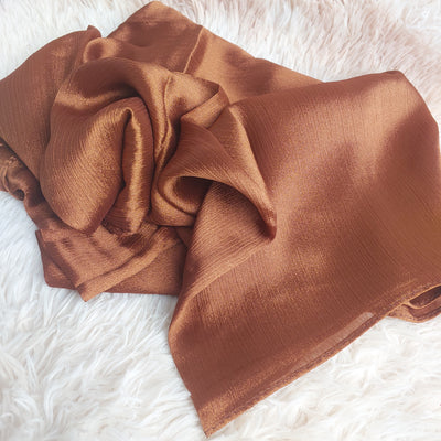 Crinkle Silk (Wood Brown)