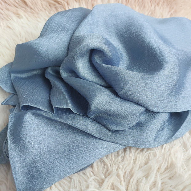 Crinkle Silk (Steel Blue)