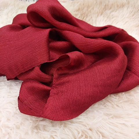 Crinkle Silk (Dark Red)