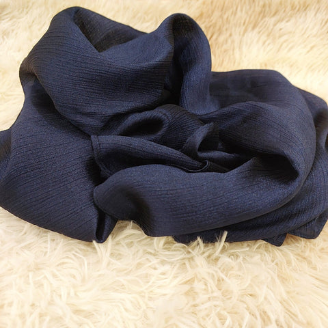 Crinkle Silk (Navy Blue)