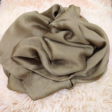 Crinkle Silk (Olive Green)