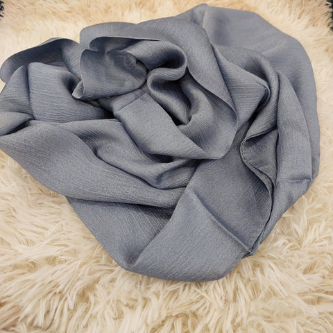 Crinkle Silk (Steel Blue)