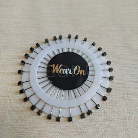 Hijab Pins (Crystal Big Pins Wheel – Black)