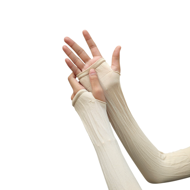 Arm Sleeves (with thumbhole) - Beige