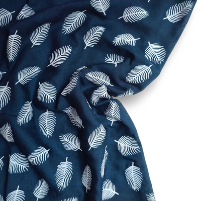 Leafy feel - Navy Blue