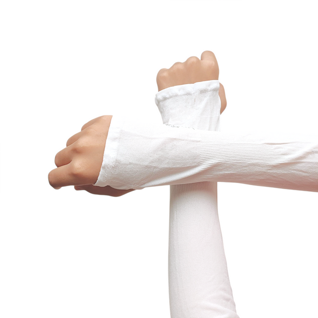 Arm Sleeves (with thumbhole) - White