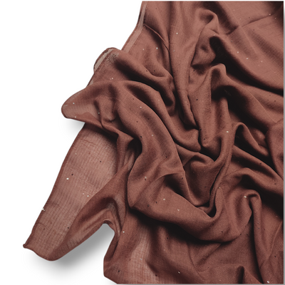 Lawn sequin Glam - chocolate Brown