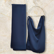Georgette Matching Hijab and Niqab Set - Navy Blue