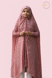 Kids Namaz Chaddar – Polka Dot (Pink)