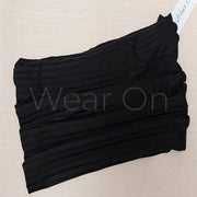 Irregular Ribbed Jersey – (Black)