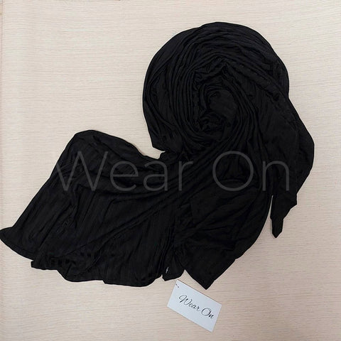 Irregular Ribbed Jersey – (Black)