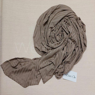 Irregular Ribbed Jersey – (Caramel Brown)