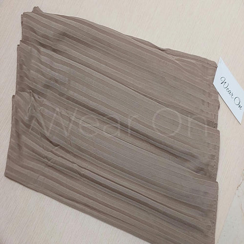 Irregular Ribbed Jersey – (Caramel Brown)