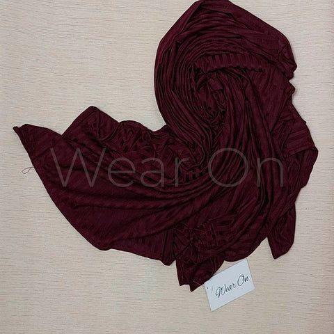 Irregular Ribbed Jersey – (Maroon)