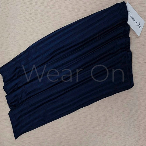 Irregular Ribbed Jersey – (Navy Blue)