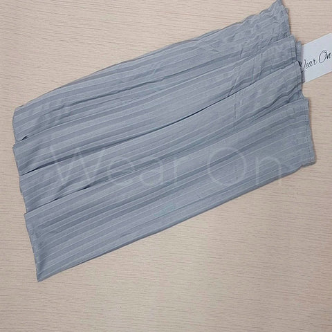 Irregular Ribbed Jersey – (Silver)