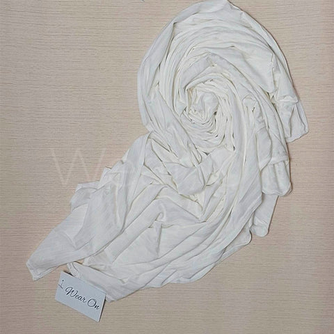 Irregular Ribbed Jersey – (White)
