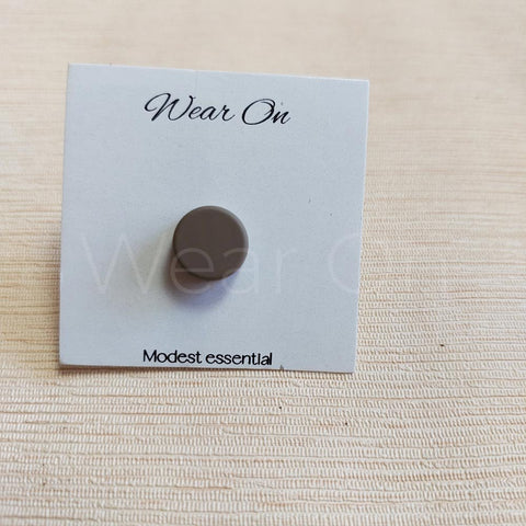 Magnetic Pins Round (Matt Finish Tan Taupe)