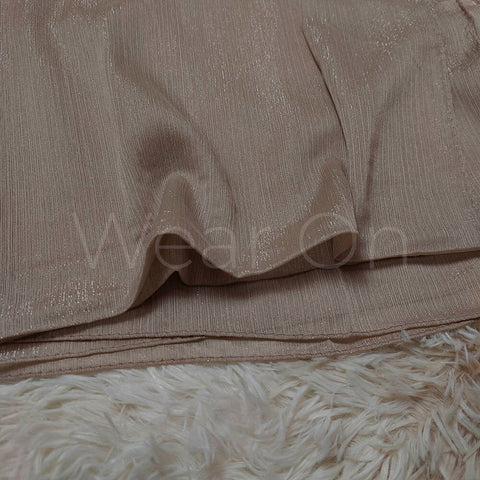 Metallic Chiffon (Khaki)