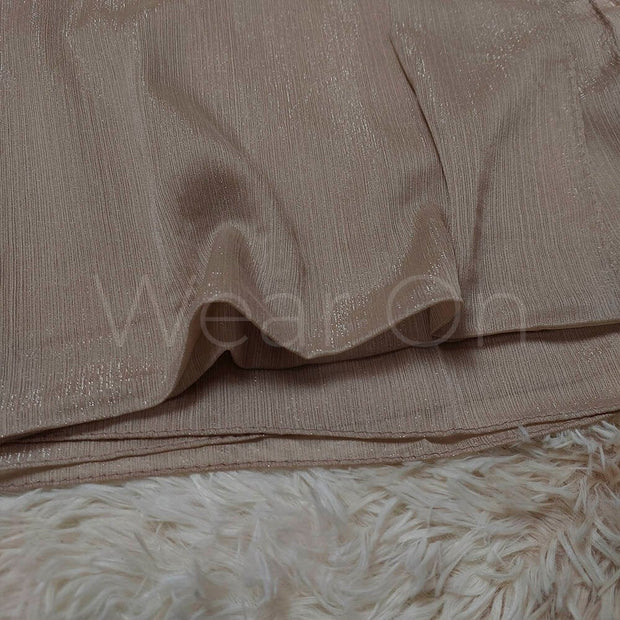 Metallic Chiffon (Khaki)