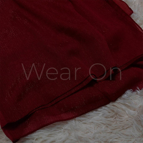 Metallic Chiffon (Maroon)
