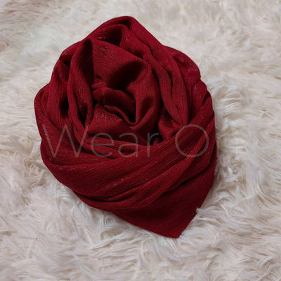 Metallic Chiffon (Maroon)