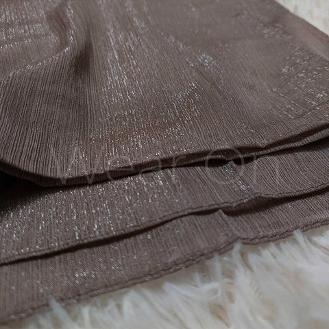 Metallic Chiffon (Mocha)
