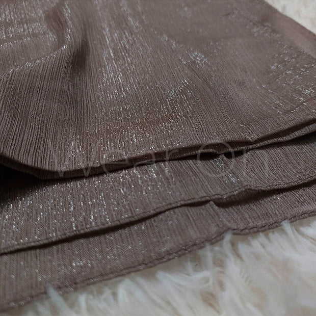 Metallic Chiffon (Mocha)