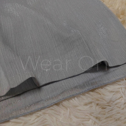 Metallic Chiffon (Silver)