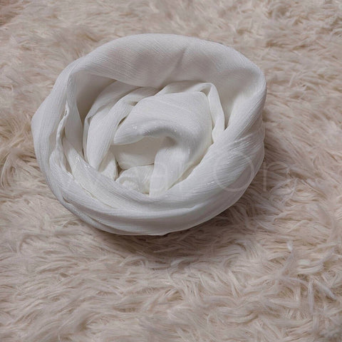 Metallic Chiffon (White)