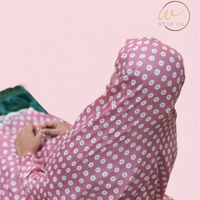 Kids Namaz Chaddar – Polka Dot (Pink)