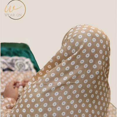 Kids Namaz Chaddar – Polka Dot (Beige)